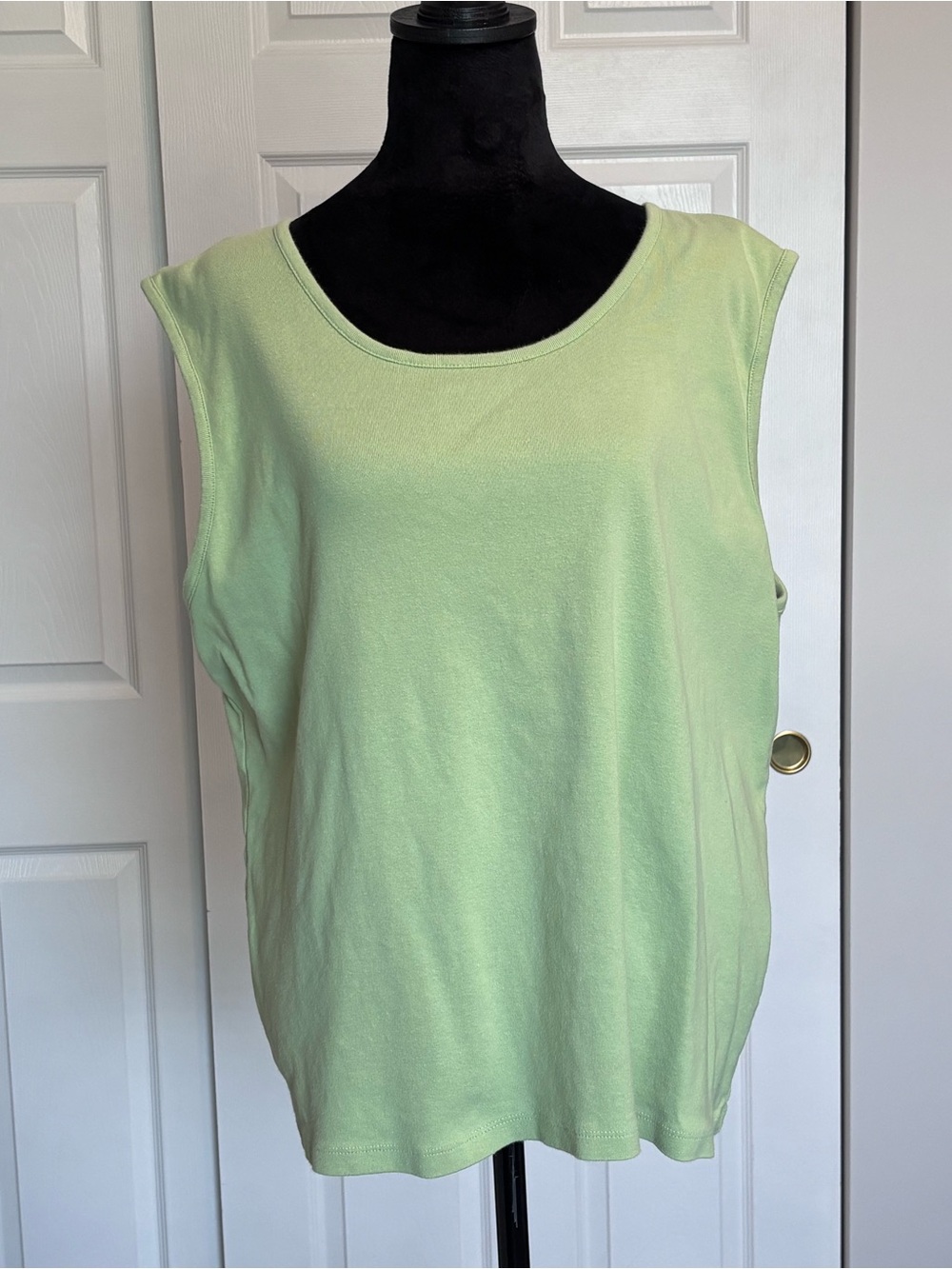 Appleseed's Mint Green Crewneck Sleeveless Cotton Stretchy Tank Top Women’s XXL